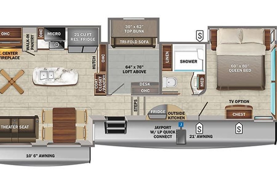 Fifth Wheel – 4 Slide Out Jayco Eagle 355MBQS